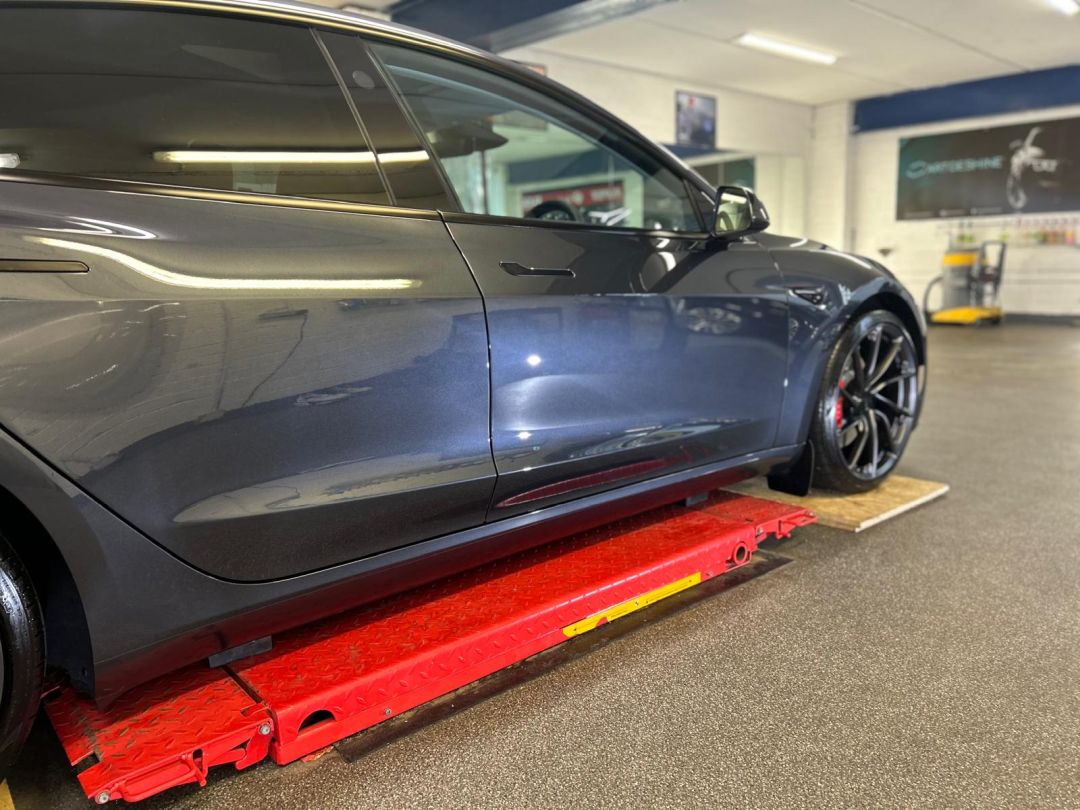 tesla - graphene coating detailing - what is better than ceramic coating - nano graphene detailers in dublin